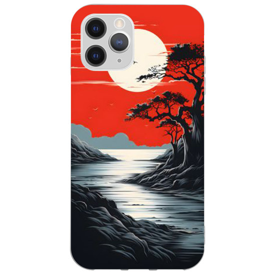 iPhone 11 Silikon Kılıf Gri Kırmızı Gün Batımı iPhone 11 Silikon Kılıf Gri Kırmızı Gün Batımı