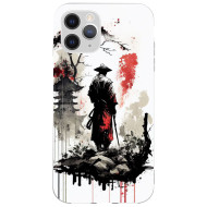 iPhone 15 Silikon Kılıf Samurai Siyah Beyaz