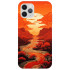 iPhone 11 Pro Max Silikon Kılıf Kızıl Canvas