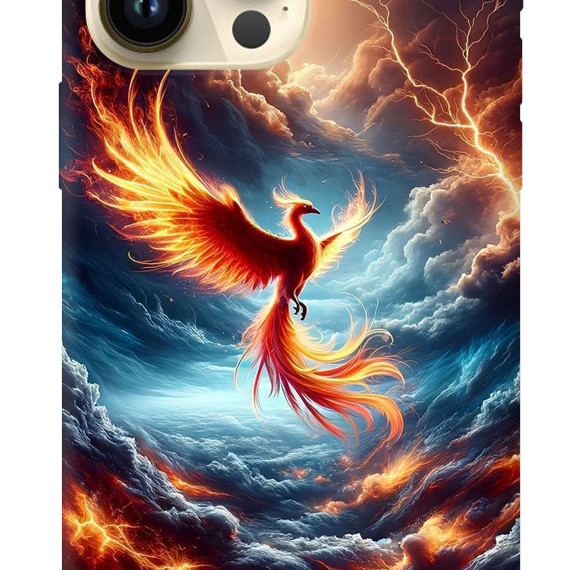 iPhone 14 Pro Silikon Kılıf Anka Bulutlar