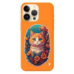 iPhone 11 Pro Max Silikon Kılıf Turuncu Kedi
