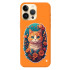 iPhone 12 Mini Silikon Kılıf Turuncu Kedi