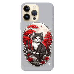 iPhone 11 Pro Max Silikon Kılıf Gri Kedi