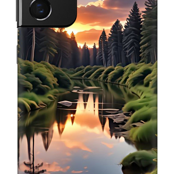 Samsung Galaxy S20 Plus Silikon Kılıf Dağ Dere