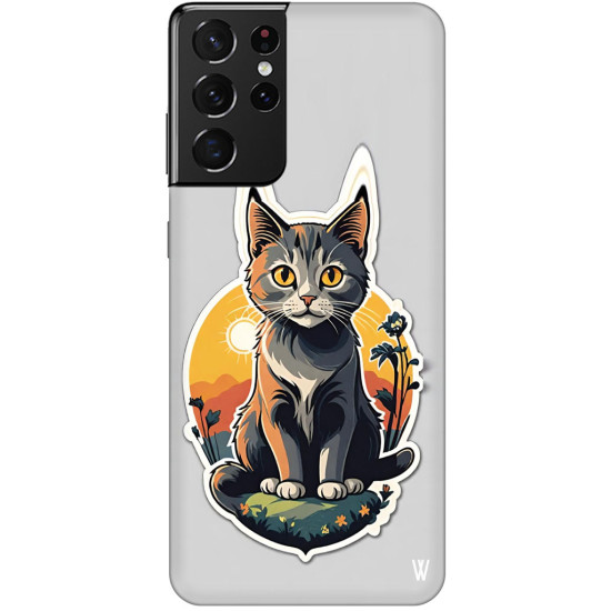 Samsung Galaxy Note 20 Silikon Kılıf Gri Tablo Kedi Samsung Galaxy Note 20 Silikon Kılıf Gri Tablo Kedi