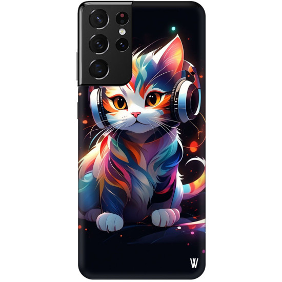 Samsung Galaxy A32 Silikon Kılıf Kedi W Samsung Galaxy A32 Silikon Kılıf Kedi W