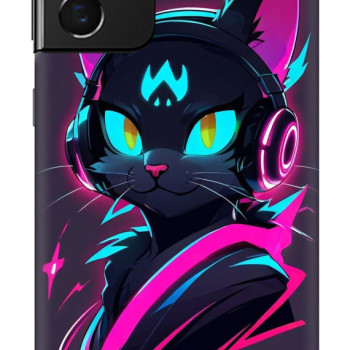 Samsung Galaxy A34 Silikon Kılıf Black Cat