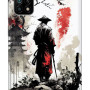 Xiaomi 10T Pro Silikon Kılıf Samurai Siyah Beyaz