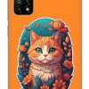 Xiaomi 12 Lite Silikon Kılıf Turuncu Kedi