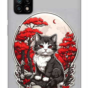Redmi Note 11 Pro Silikon Kılıf Gri Kedi