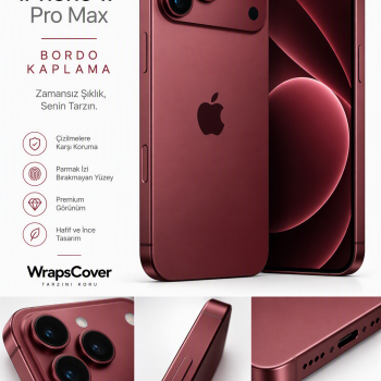 iPhone 17 Pro  Kaplama Bordo