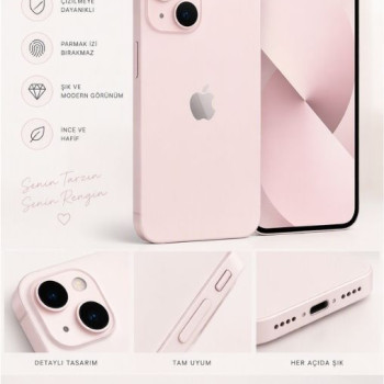 iPhone 13 Kaplama Pudra Pembe